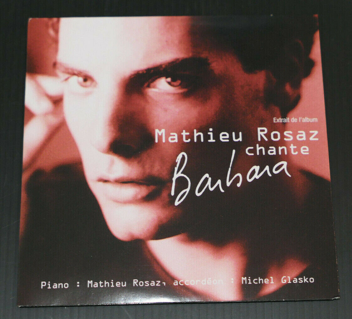 MAXI CD PROMO 3 TITRES MATHIEU ROSAZ CHANTE BARBARA