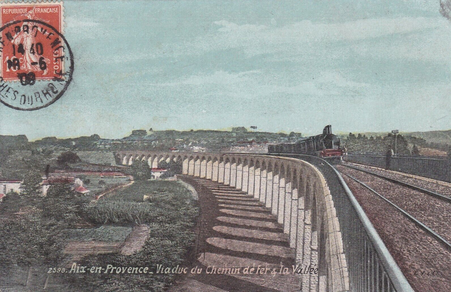 CARTE POSTALE ANCIENNE CPA AIX-EN-PROVENCE VIADUC DU CHEMIN DE FER & LA VALLEE