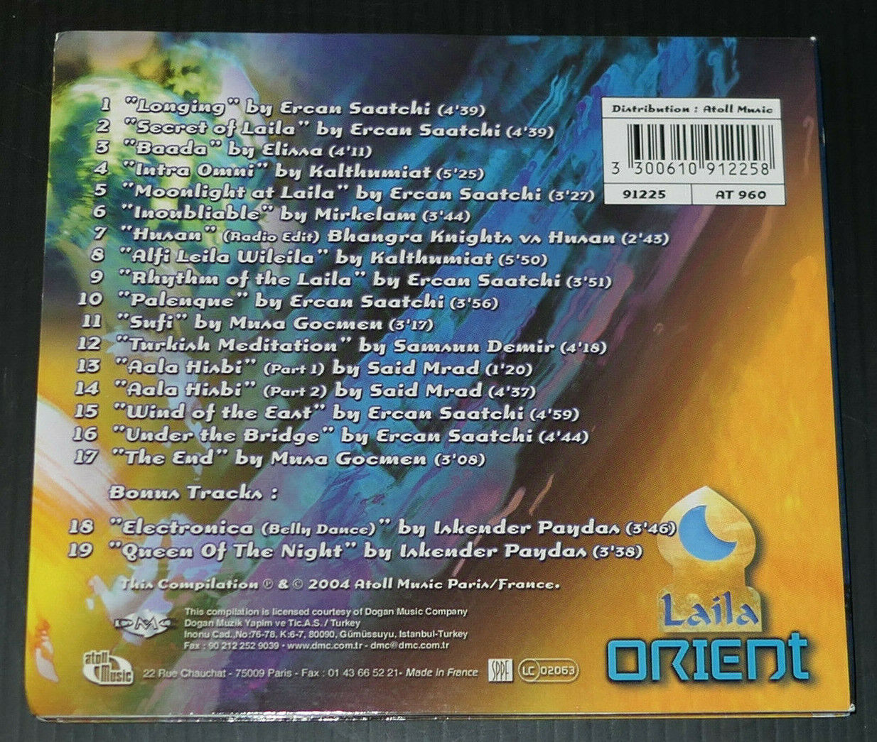 CD LAILA ORIENT FROM TURKEY BY SAATCHI / COMPILATION 19 TITRES / 2004