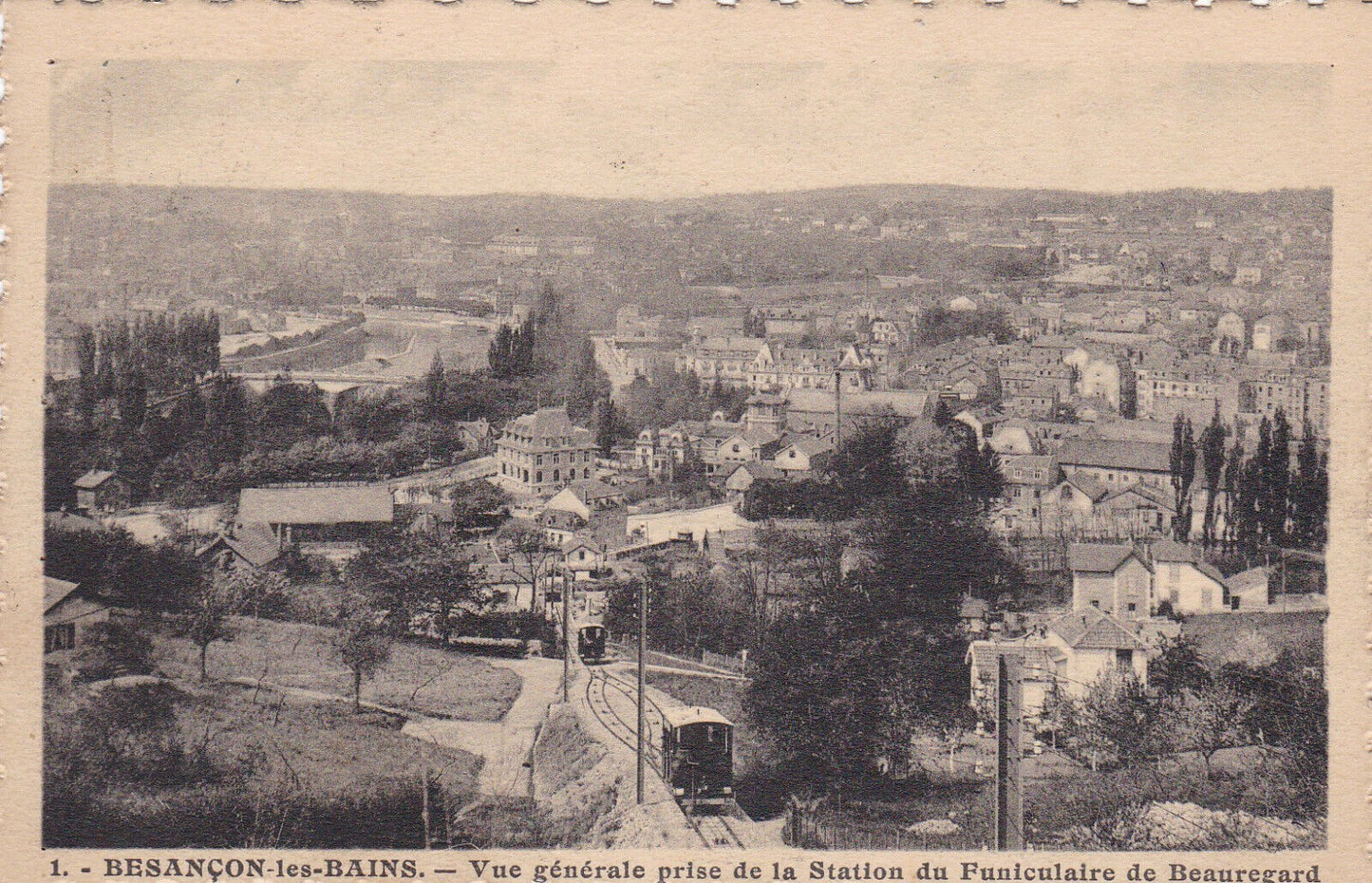CARTE POSTALE ANCIENNE CPA BESANCON-LES-BAINS VUE GENERALE PRISE DE LA STATION