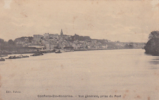 CARTE POSTALE ANCIENNE CPA 78 CONFLANS-STE-HONORINE / VUE GENERALE PRISE DU PONT