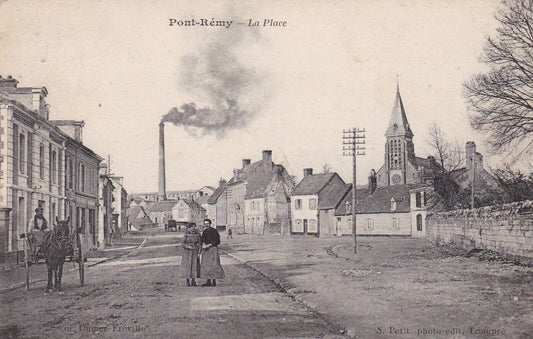 OLD POSTCARD CPA PONT-REMY LA PLACE (1922) 