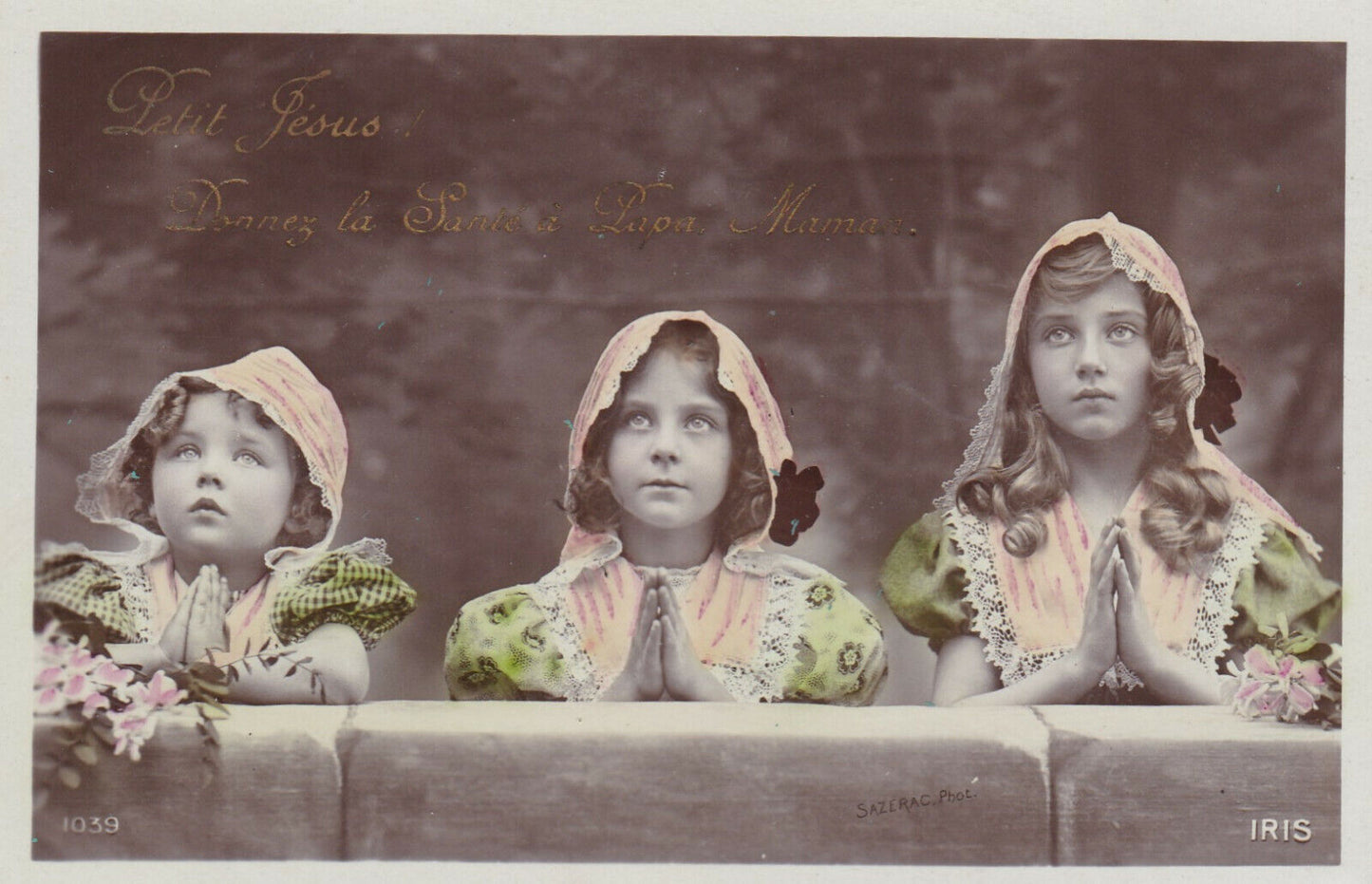 CARTE POSTALE ANCIENNE CPA FANTAISIE PRIERE PETIT JESUS DONNEZ LA SANTE...