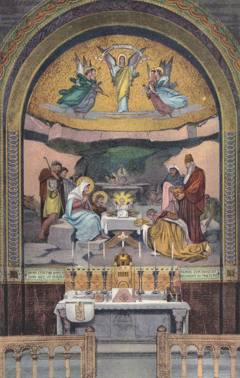 POCHETTE DE 15 CARTES POSTALES ANCIENNES CPA LOURDES LES MOSAIQUES DU ROSAIRE LL