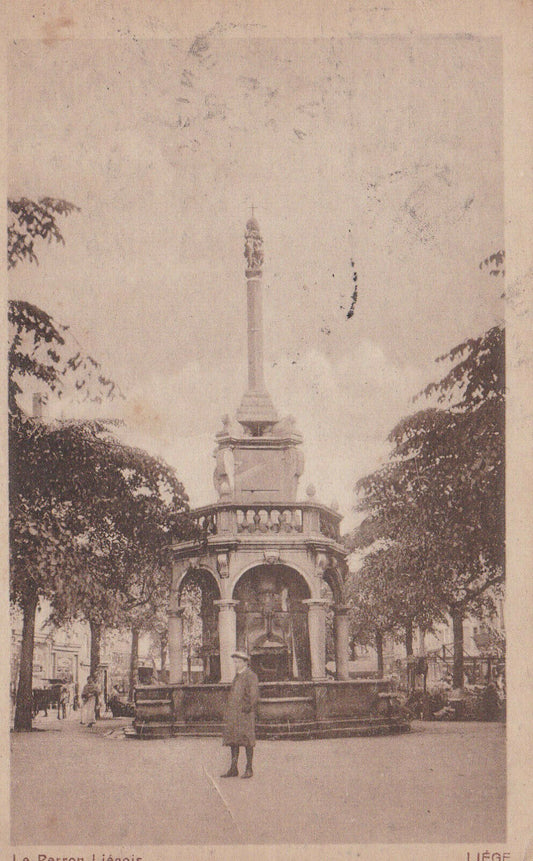 OLD POSTCARD CPA LE PERRON LIEGOIS LIEGE (1920) 