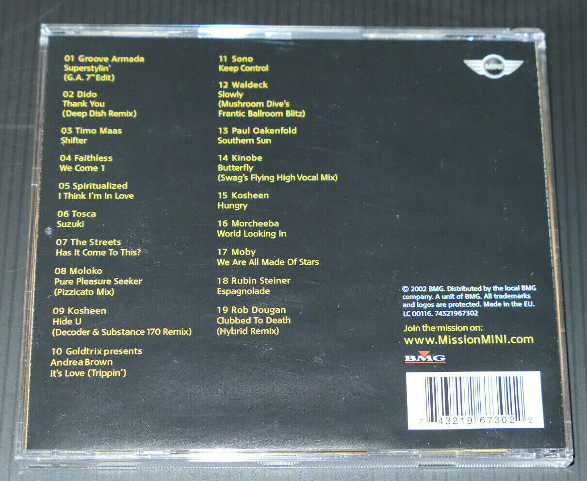 CD MISSION MINI / MIXED BY DECODER AND SUBSTANCE / KOSHEEN MOBY MORCHEEBA ...