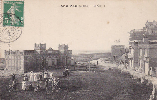 OLD POSTCARD CPA CRIEL-PLAGE LE CASINO (1913) 