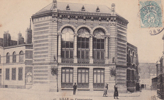 CARTE POSTALE ANCIENNE CPA LILLE CONSERVATOIRE (1906)