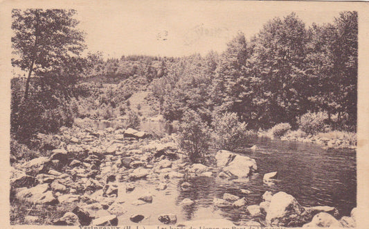 CARTE POSTALE ANCIENNE CPA YSSINGEAUX LES BORDS DU LIGNON AU PONT DE L'ENCEINTE