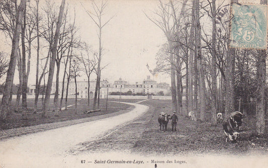 OLD POSTCARD CPA SAINT-GERMAIN-EN-LAYE HOUSE OF LOGES 