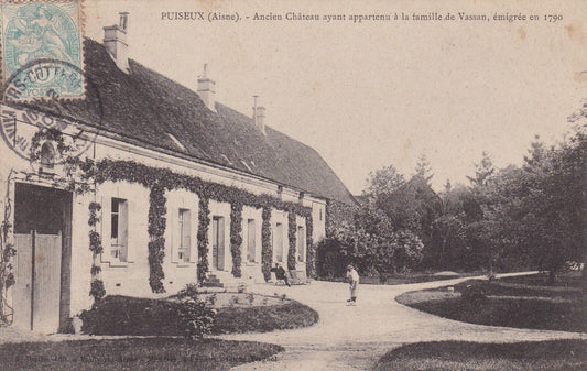 OLD POSTCARD PUISEUX CPA OLD CHATEAU THAT BELONGED TO THE FAMILY.. 