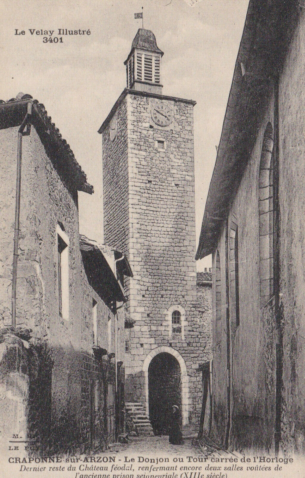 CARTE POSTALE ANCIENNE CPA CRAPONNE-SUR-ARZON LE DONJON OU TOUR CARREE...