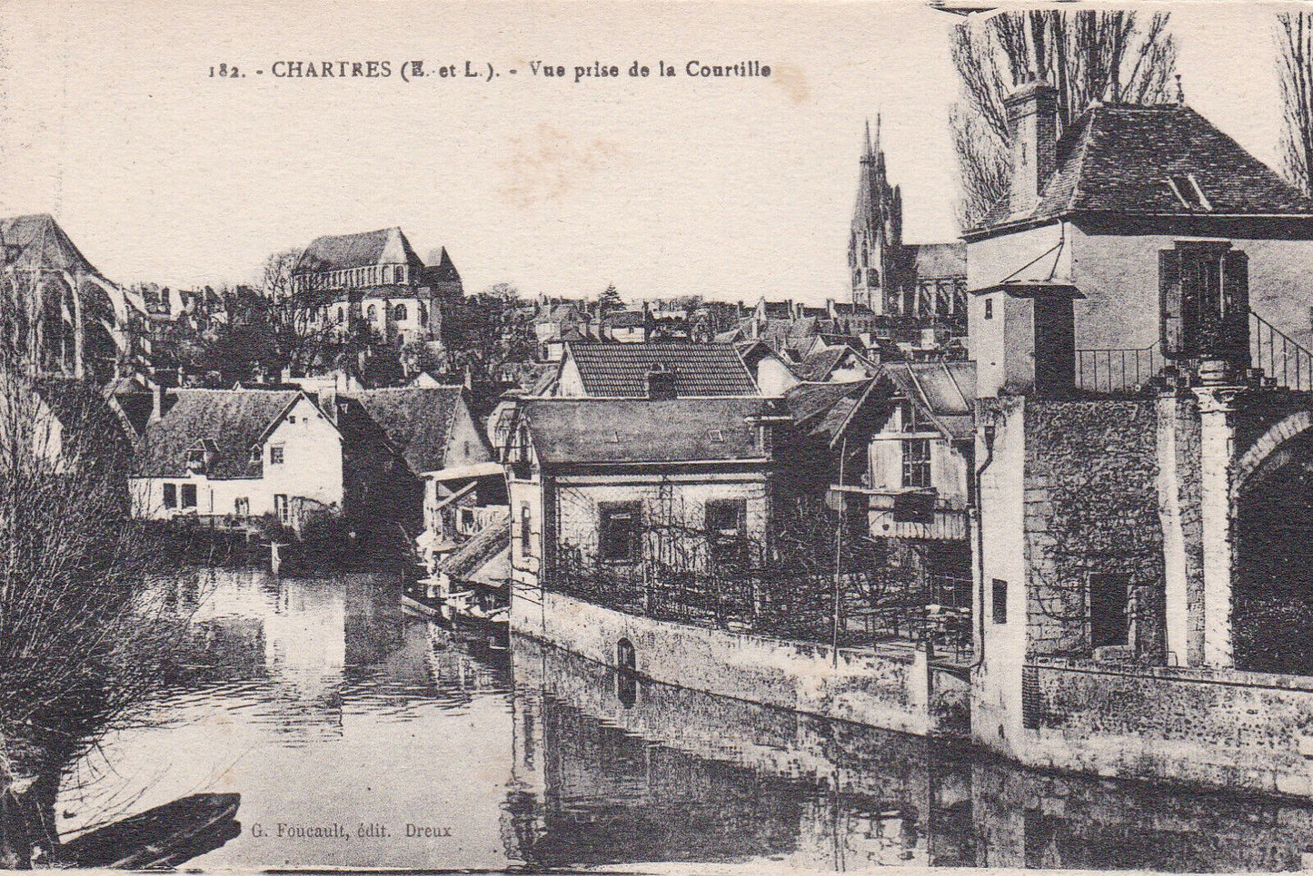 CARTE POSTALE ANCIENNE CPA CHARTRES VUE PRISE DE LA COURTILLE