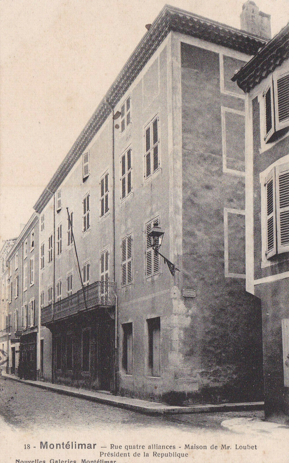 OLD POSTCARD CPA MONTELIMAR RUE QUATRE ALLIANCES (1906) 
