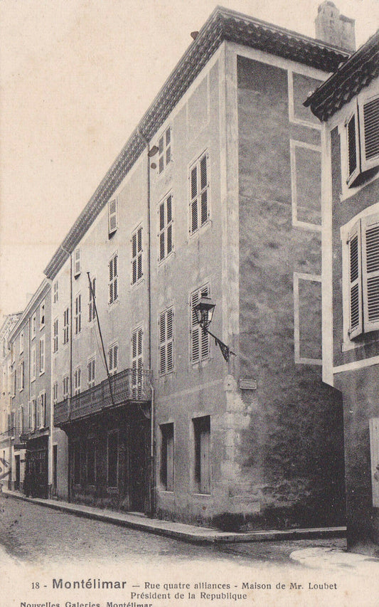 OLD POSTCARD CPA MONTELIMAR RUE QUATRE ALLIANCES (1906) 
