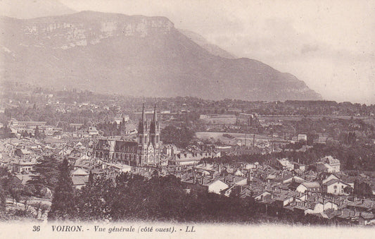 CARTE POSTALE ANCIENNE CPA VOIRON VUE GENERALE (COTE OUEST)