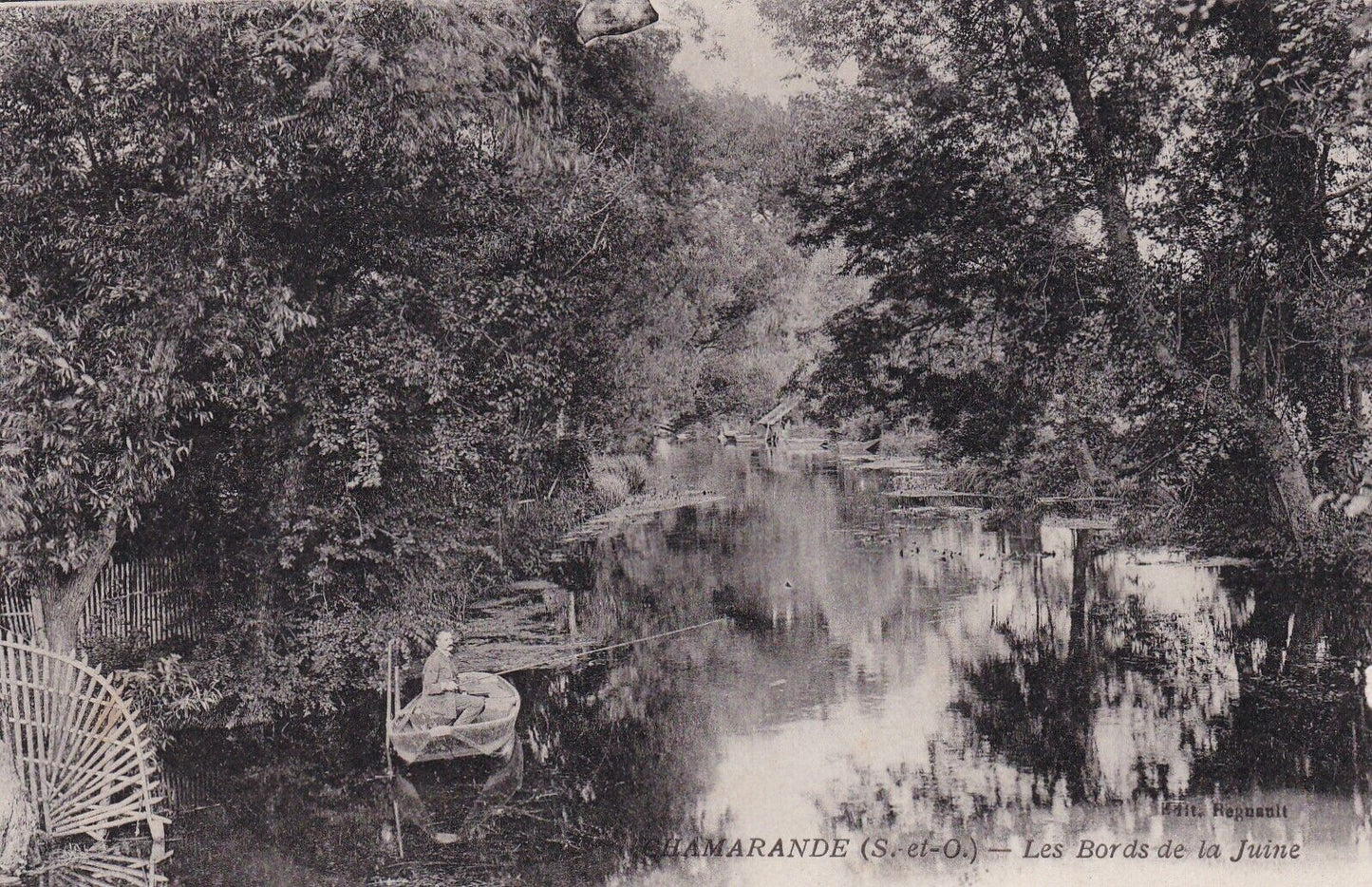 OLD POSTCARD CPA 91 CHAMARANDE THE BANKS OF THE JUINE (1930)