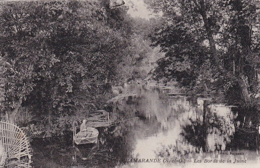OLD POSTCARD CPA 91 CHAMARANDE THE BANKS OF THE JUINE (1930)