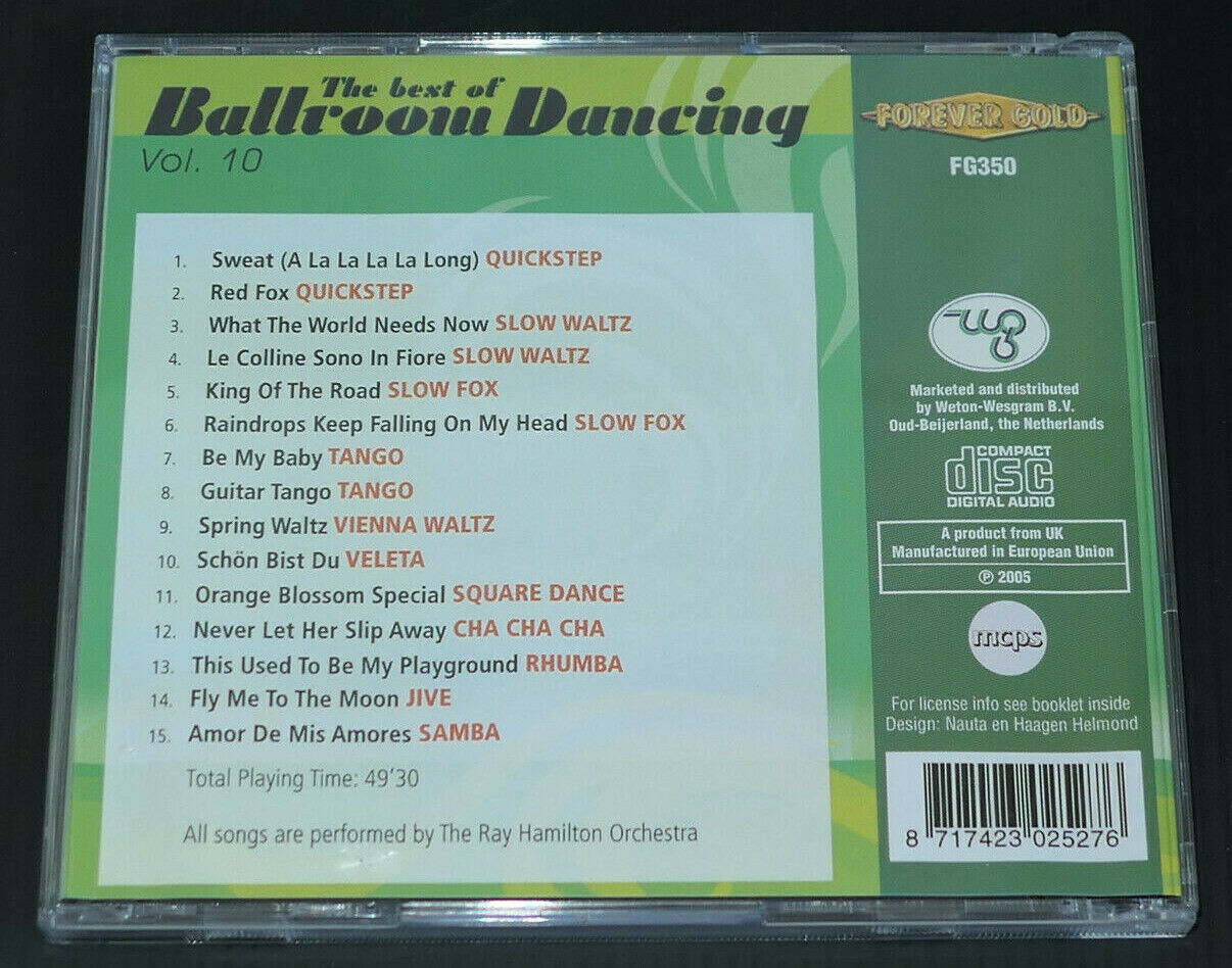 CD THE BEST OF BALLROOM DANCING VOL.10 / RAY HAMILTON ORCHESTRA / 2005