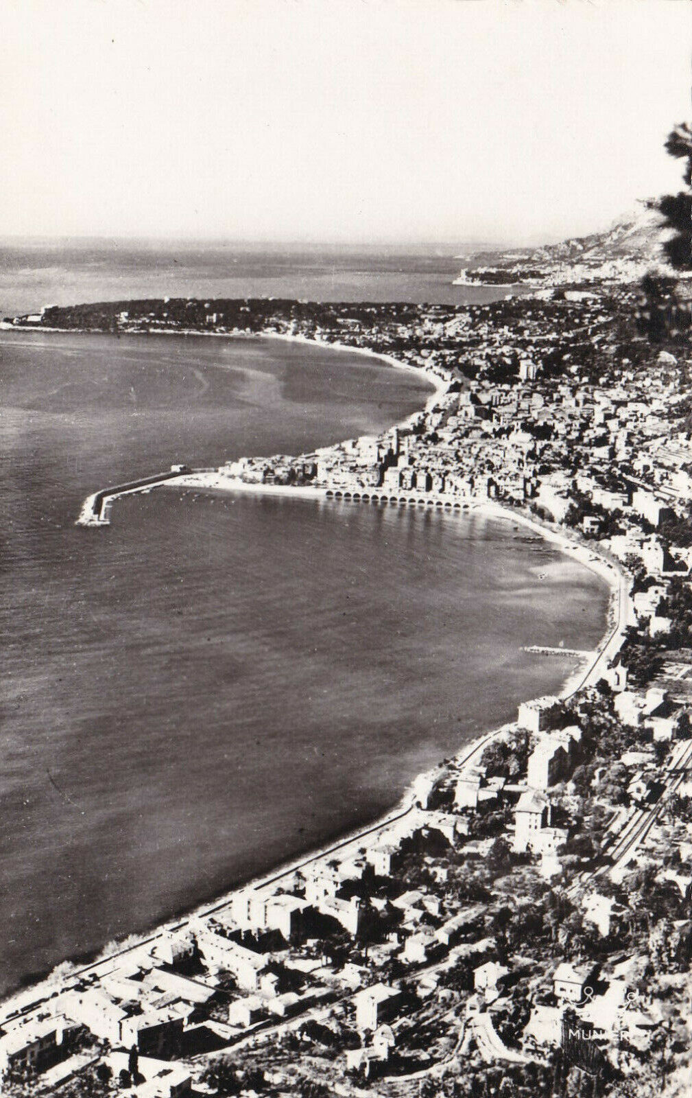 POSTCARD CPSM MENTON GENERAL VIEW AND CAP MARTIN 