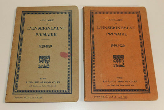 ANNUAIRE DE L'ENSEIGNEMENT PRIMAIRE 1928 1929 1930 / ARMAND COLIN