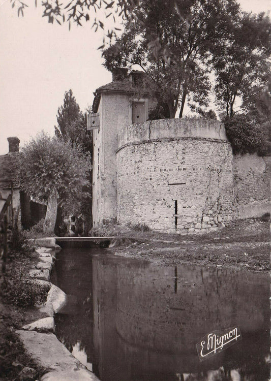 CARTE POSTALE CPSM NOIR & BLANC / HOUDAN LA TOUR DE L'ABREUVOIR L'OPTON (1956)