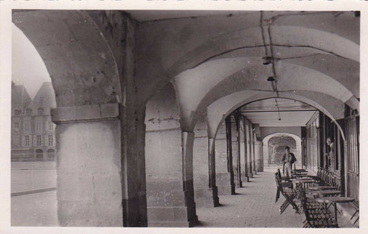 CPSM BLACK &amp; WHITE POSTCARD / CHARLEVILLE LES ARCADES 