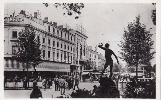 OLD BLACK AND WHITE CPA POSTCARD / TOULOUSE SQUARE WILSON 
