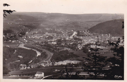 CPSM BLACK AND WHITE POSTCARD / RAON-L'ETAPE THE ENTRANCE TO THE VOSGES (1950) 