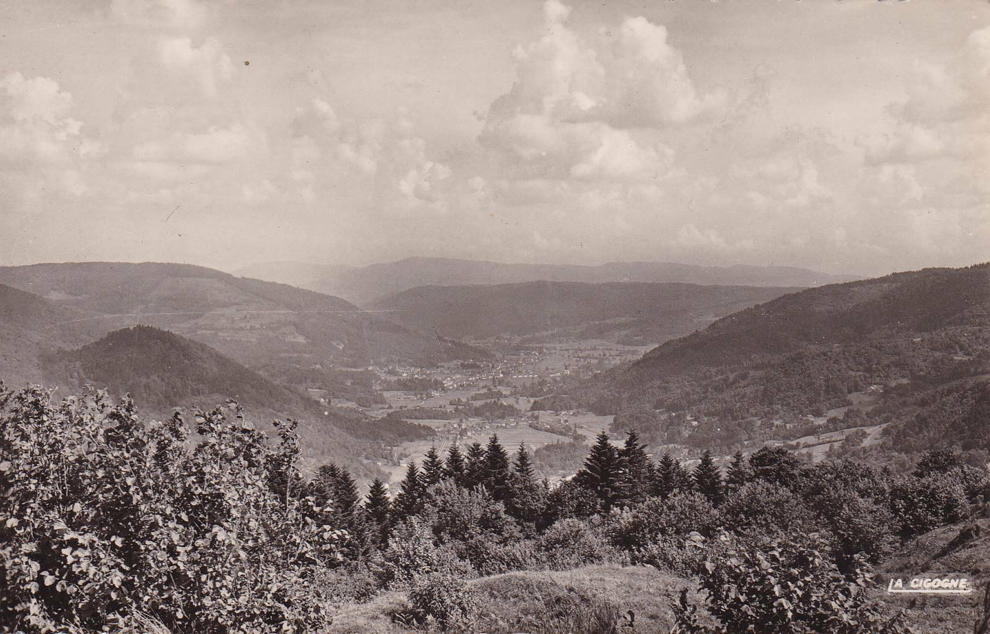 CPSM BLACK AND WHITE POSTCARD / VIEWPOINT OF THE BEUILLE MOSELLE (1962) 