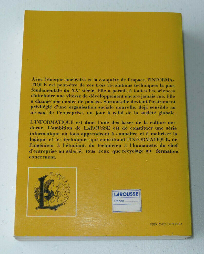 STRUCTURE ET FONCTIONNEMENT DES ORDINATEURS / J.P. MEINADIER / LAROUSSE 1984