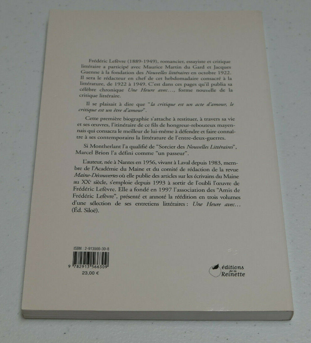 FREDERIC LEFEVRE AUTEUR ROMANCIER BIOGRAPHIE / NICOLE VILLEROUX 2004