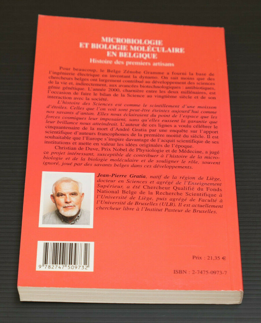 MICROBIOLOGIE ET BIOLOGIE MOLECULAIRE EN BELGIQUE / L'HARMATTAN 2001