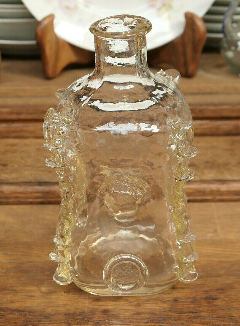 COGNAC VERDIER ANCIENNE BOUTEILLE VERRE SOUFFLE PONTIL FEDERAL LAW BOTTLE