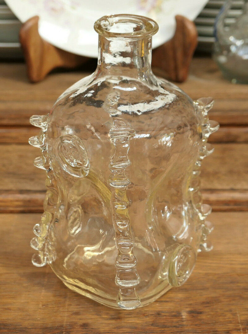 COGNAC VERDIER ANCIENNE BOUTEILLE VERRE SOUFFLE PONTIL FEDERAL LAW BOTTLE