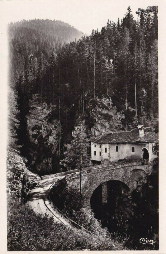 CPSM BLACK &amp; WHITE POSTCARD / SURROUNDINGS OF MODANE LA CHAPELLE DU CHARMAIX 