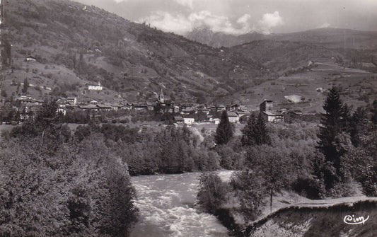 CPSM BLACK &amp; WHITE POSTCARD / AIME SAVOIE GENERAL VIEW OF ISERE AND ROGNAIX 