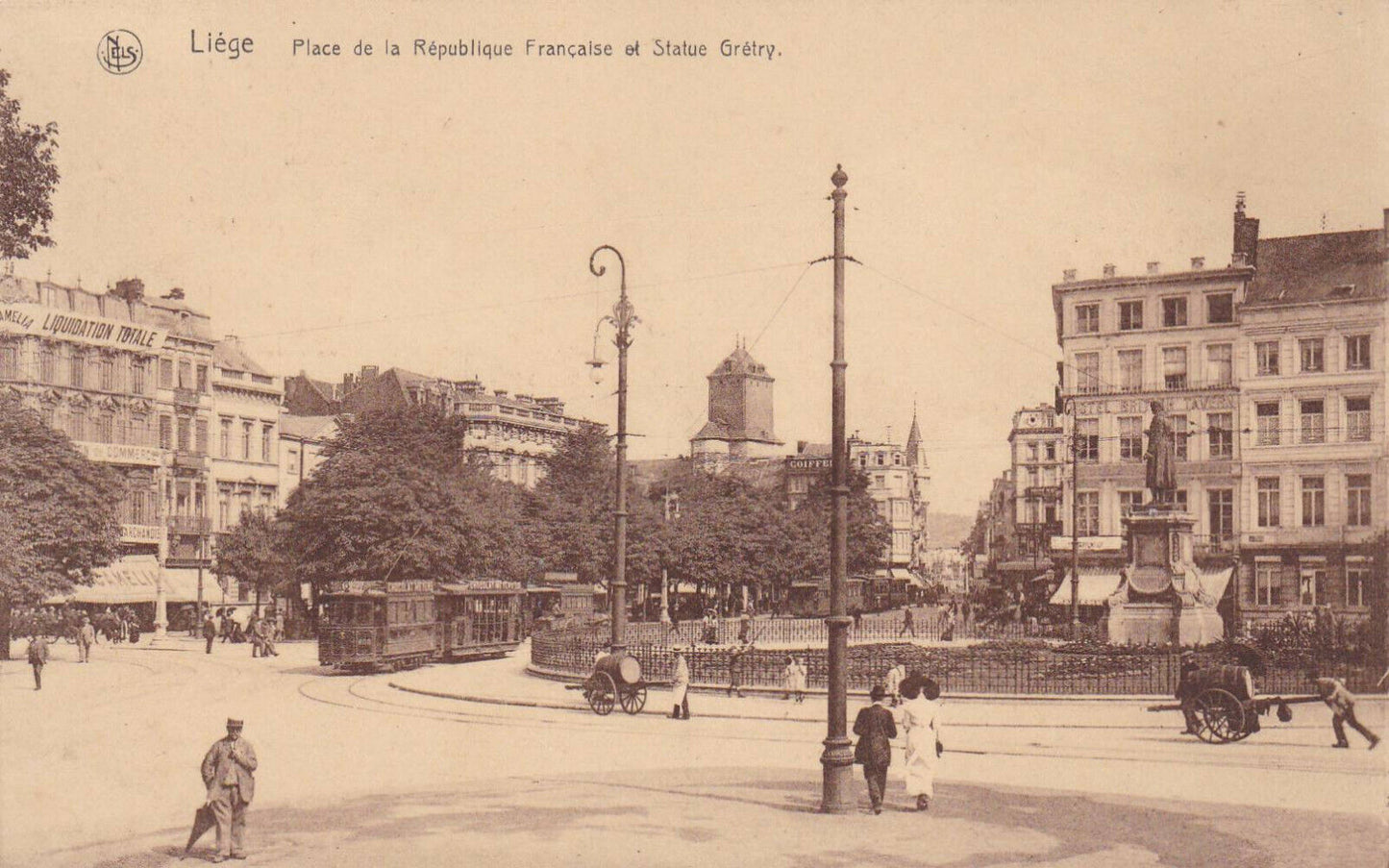 CARTE POSTALE ANCIENNE CPA / LIEGE PLACE DE LA REPUBLIQUE FRANCAISE