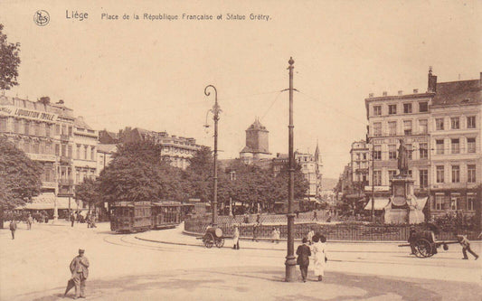 CARTE POSTALE ANCIENNE CPA / LIEGE PLACE DE LA REPUBLIQUE FRANCAISE