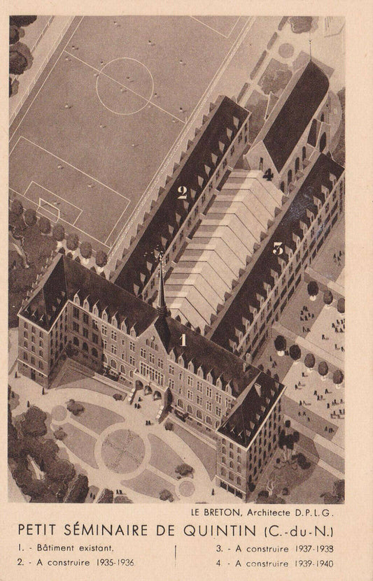 LOT DE 8 CARTES POSTALES ANCIENNES CPA / PETIT SEMINAIRE DE QUINTIN
