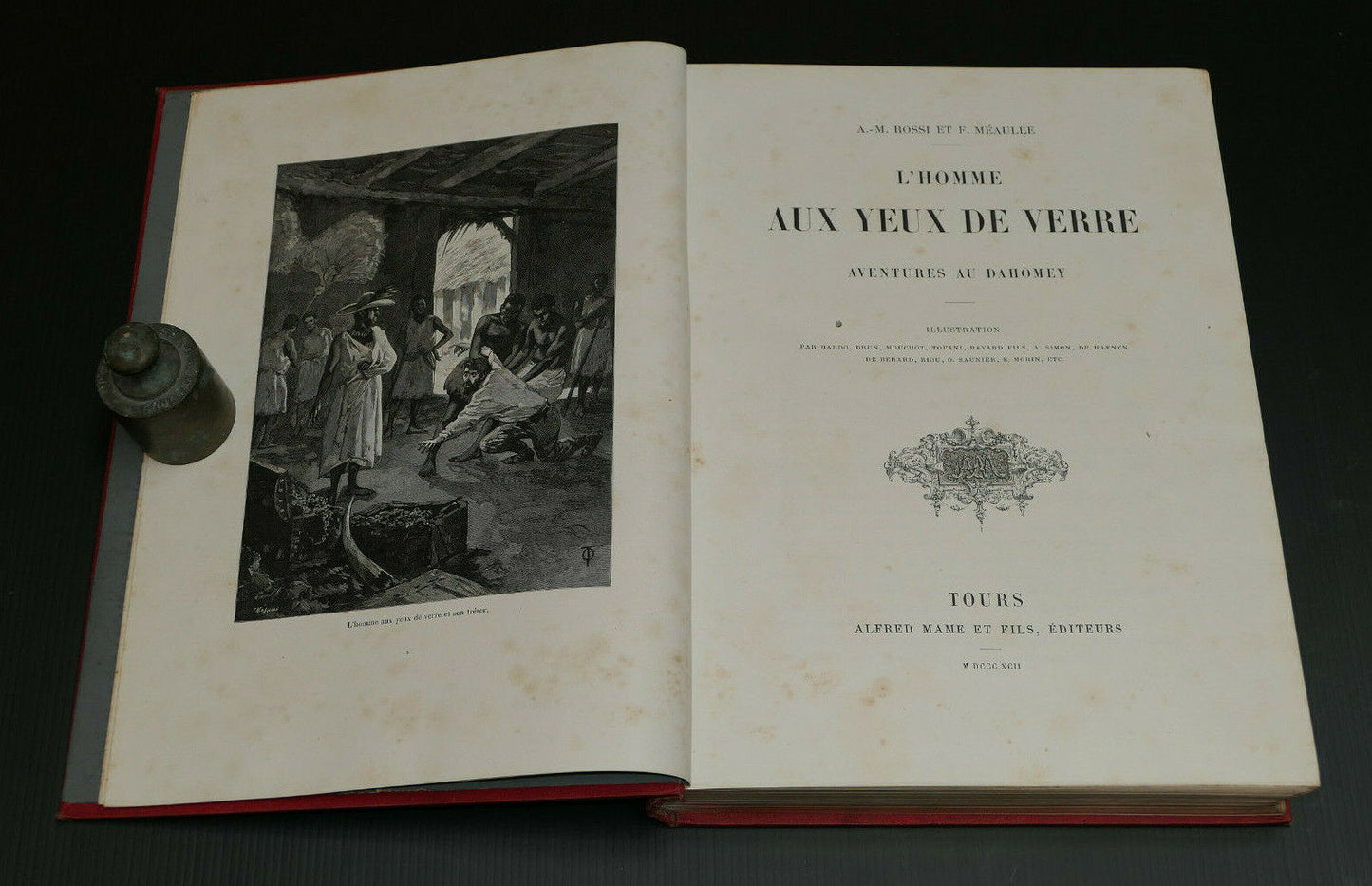 L'HOMME AUX YEUX DE VERRE AVENTURES AU DAHOMEY / MAME 1892