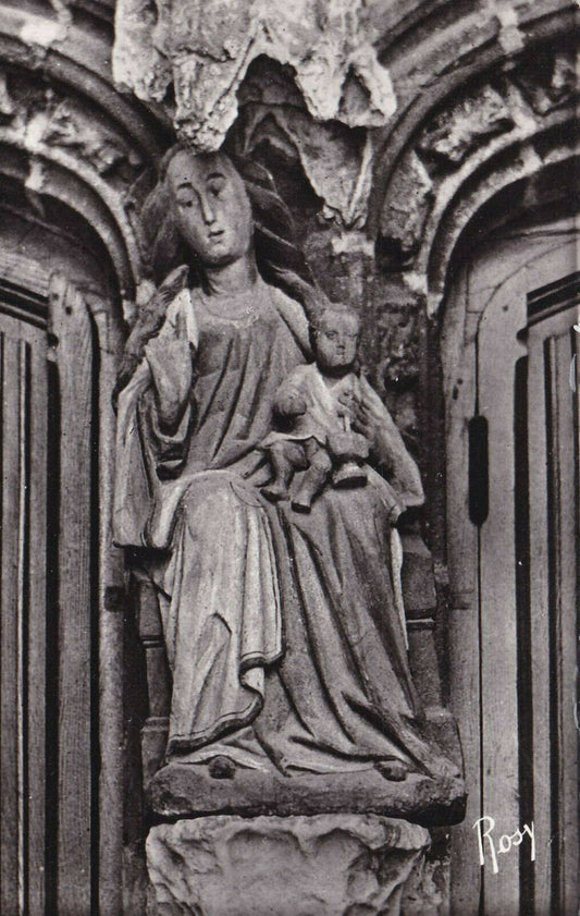 CPSM BLACK &amp; WHITE POSTCARD / BATZ-SUR-MER OUR LADY OF THE PRECIOUS BLOOD 
