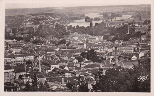 CPSM BLACK &amp; WHITE POSTCARD / ELBEUF GENERAL VIEW 