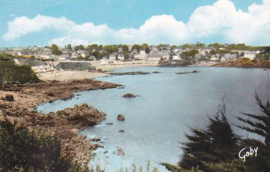 CARTE POSTALE CPSM COULEUR / ST-QUAY-PORTRIEUX PLAGE DU CHATELET ET GRANDE PLAGE