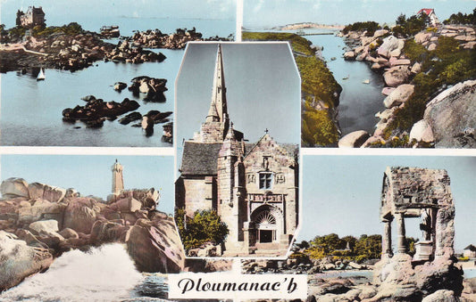 CARTE POSTALE CPSM COULEUR PLOUMANAC'H-EN-PERROS-GUIREC MULTIVUE
