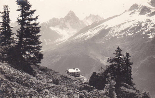 CPSM BLACK &amp; WHITE POSTCARD / TAIRRAZ MOUNTAIN TO IDENTIFY 