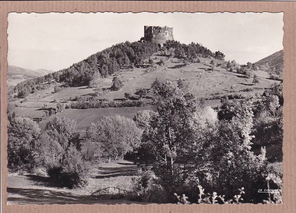 CPSM BLACK &amp; WHITE POSTCARD / MUROLS THE RUINS OF THE FEUDAL CASTLE (1956) 