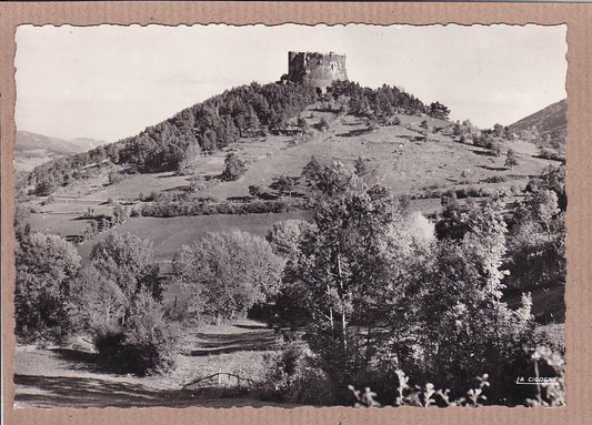 CPSM BLACK &amp; WHITE POSTCARD / MUROLS THE RUINS OF THE FEUDAL CASTLE (1956) 