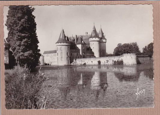 CPSM BLACK &amp; WHITE POSTCARD / SULLY-SUR-LOIRE THE FEUDAL CASTLE AND THE BLOOD 