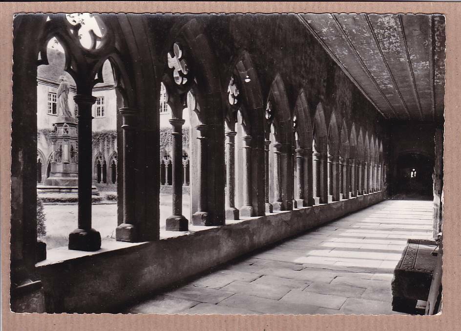 CARTE POSTALE CPSM NOIR & BLANC / COLMAR LE MUSEE D'UNTERLINDEN LE CLOITRE
